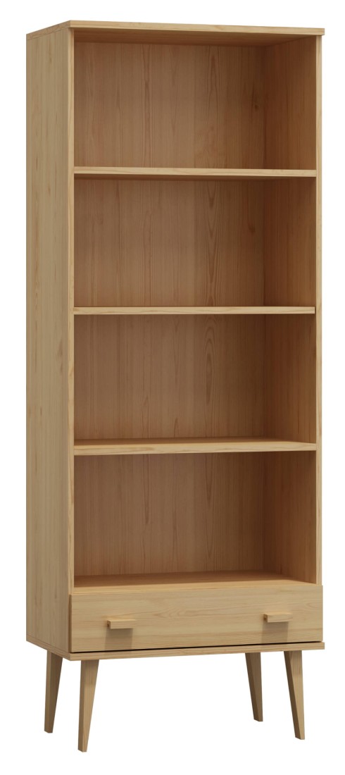 Regał drewniany Venuci Szuflada 79 cm sosna