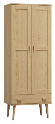 Szafa sosnowa Venuci 2D nr2 wieszak/półki szuflada 79 cm sosna