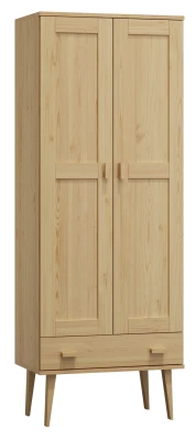 Szafa sosnowa Venuci 2D nr2 wieszak/półki szuflada 89 cm sosna