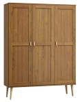 Szafa sosnowa Venuci 3D nr1 wieszak/półki 135 cm
