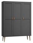 Szafa sosnowa Venuci 3D nr1 wieszak/półki 135 cm