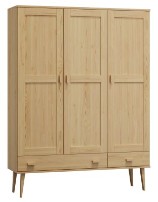 Szafa sosnowa Venuci 3D nr2 wieszak/półki szuflada 135 cm sosna