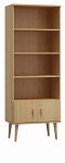 Regał drewniany Venuci drzwiczki 89 cm sosna