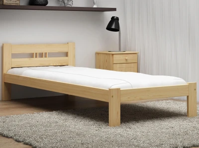 Outlet - Łóżko ekologiczne drewniane Emilia 80x200 nielakierowane