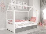 Outlet - Łóżko Domek dziecięce 160x80 dla dzieci biały D3B
