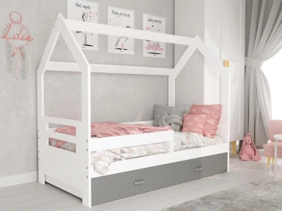 Outlet - Łóżko Domek dziecięce 160x80 dla dzieci biały D3B