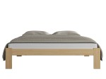 Łóżko drewniane Irys 180x200 nielakierowane sosna z materacem piankowym