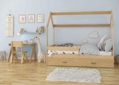 Łóżko Domek dziecięce 160x80 dla dzieci sosna D3