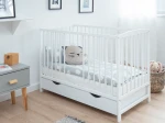 Łóżeczko dziecięce sosnowe Baby Classic 60x120 białe