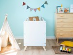 Łóżeczko dziecięce sosnowe Baby Happy  60x120 białe/sosna