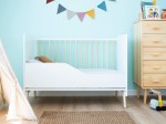 Łóżeczko dziecięce sosnowe Baby Happy  60x120 białe/sosna