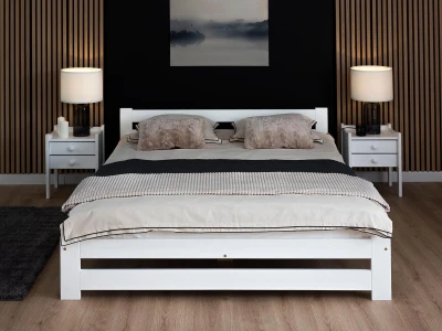 Outlet - Łóżko drewniane Kada 160x200 eko białe