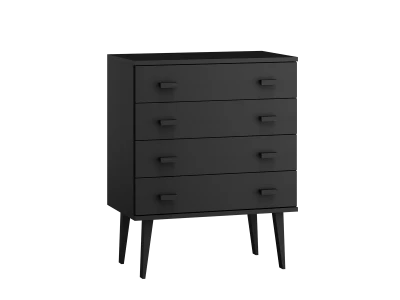 Komoda sosnowa drewniana Venuci nr1 79 cm 4s czarna
