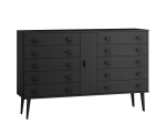 Komoda sosnowa drewniana Venuci nr4 135 cm 5s czarna