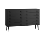 Komoda sosnowa Venuci nr2 175 cm 5s czarna