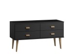 Komoda sosnowa drewniana Venuci nr2 155 2s czarna