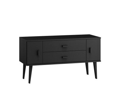 Komoda sosnowa drewniana Venuci nr3 135 cm 2s czarna