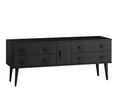 Komoda sosnowa drewniana Venuci nr4 117cm 2s czarna