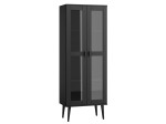 Witryna drewniana Venuci 89 cm czarna