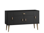 komoda drewniana Venuci nr5 175 cm 1s 4d czarna