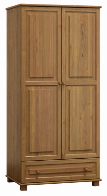 Szafa drewniana 2D nr1 wieszak/półki S90 dąb