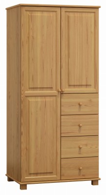 Szafa drewniana 2D nr3 wieszak/półki S90 olcha