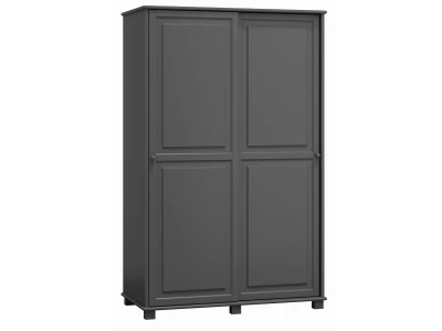 Szafa sosnowa 2D nr8 drzwi przesuwne wieszak/półki S120 szara