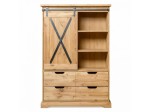 Szafa Witryna Dębowa Loftowa X-oak nr 1
