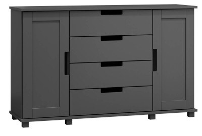 Komoda sosnowa drewniana nr4 Modern 140x120x42 szara