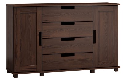 Komoda sosnowa drewniana nr4 Modern 160x80x42 orzech