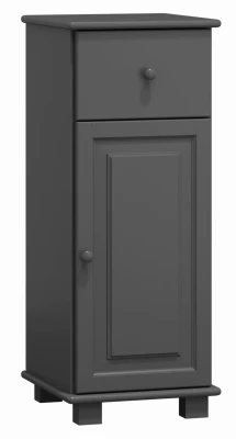 Komoda drewniana sosnowa nr33 g42 drzwiczki szara