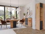 Stół rozkładany dębowy lity 160/200x90 Taranto nr 12B  dąb czysty olej