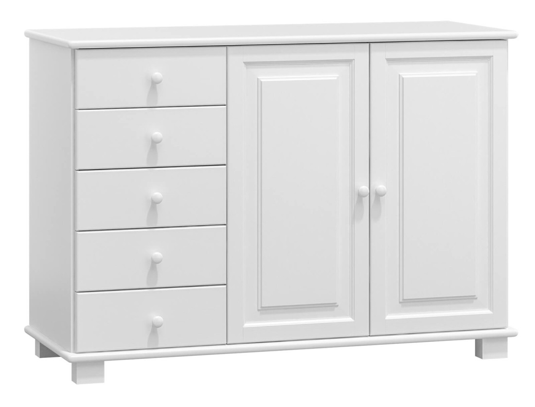 Komoda drewniana sosnowa nr38 biała