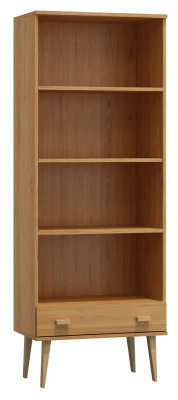 Regał drewniany Venuci Szuflada 79 cm olcha