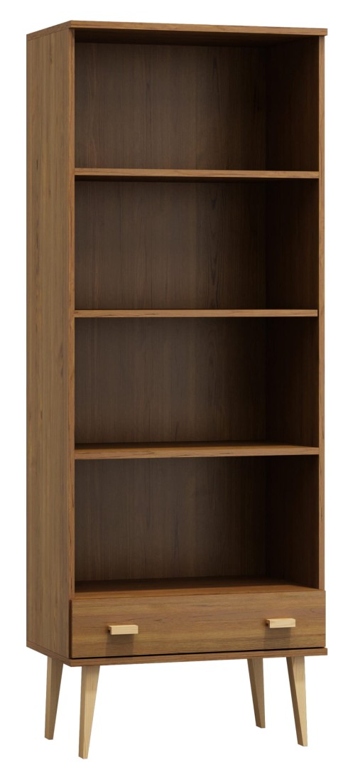 Regał drewniany Venuci Szuflada 89 cm dąb