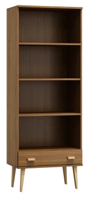 Regał drewniany Venuci Szuflada 89 cm dąb