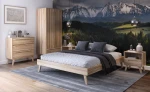 Łóżko bez zagłówka 180x200 drewniane bukowe Beskid 04 buk naturalny