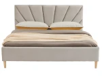 Łóżko tapicerowane Skandynawskie 180x200 Scandi line 3 Velvet Szary
