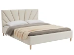 Łóżko tapicerowane Skandynawskie 180x200 Scandi line 3 Velvet Beżowy