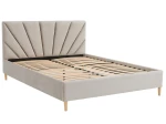 Łóżko tapicerowane z materacem 160x200 Scandi line 3 Velvet Szary