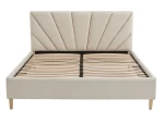 Łóżko tapicerowane z materacem 140x200 Scandi line 3 Velvet Beżowy
