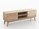 Szafka RTV drewniana bukowa Beskid szer. 155 cm buk naturalny