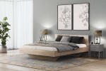 Łóżko lewitujące 140x200 dąb sonoma DM2 z płyty meblowej
