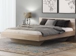 Łóżko lewitujące 120x200 dąb sonoma DM2 z płyty meblowej