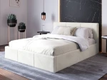 Łóżko tapicerowane z pojemnikiem 160x200 TOP line 7 Velvet Beżowy