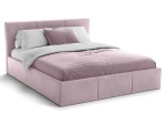 Łóżko tapicerowane z pojemnikiem 120x200 TOP line 7 Velvet Różowy