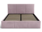 Łóżko tapicerowane z pojemnikiem 120x200 TOP line 7 Velvet Różowy