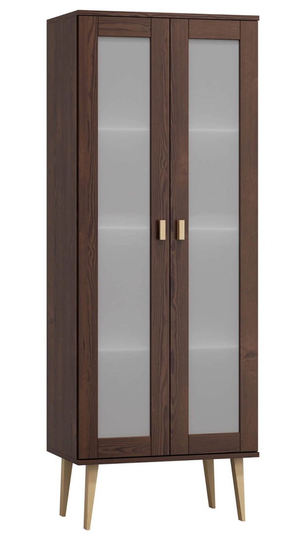 Witryna drewniana Venuci 89 cm orzech