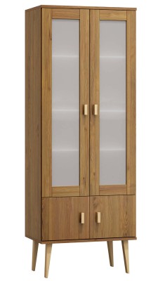 Witryna drewniana Venuci drzwiczki 79 cm dąb
