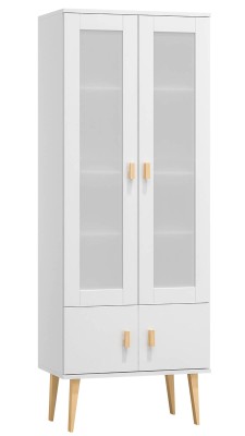 Witryna drewniana Venuci drzwiczki 79 cm biały